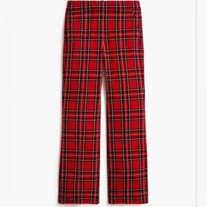 J. Crew Red Plaid Cropped Pants